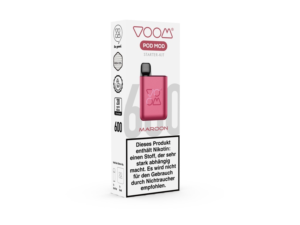 VOOM Pod Mod Starter-Kit Cherry Ice 20mg Maroon (Kopie)
