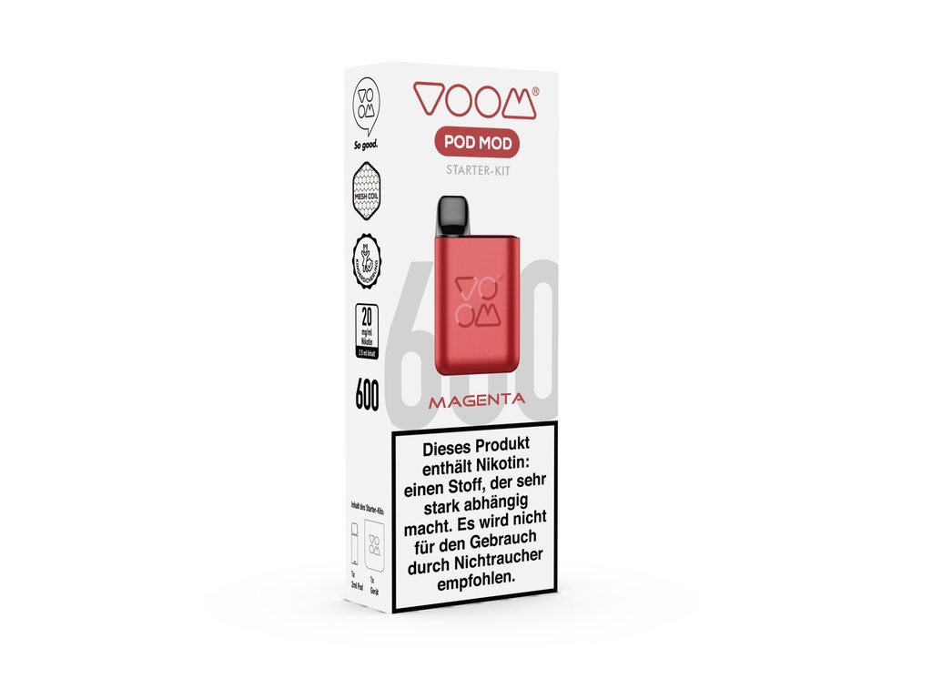 VOOM Pod Mod Starter-Kit Strawberry Ice 20mg Magenta (Kopie)