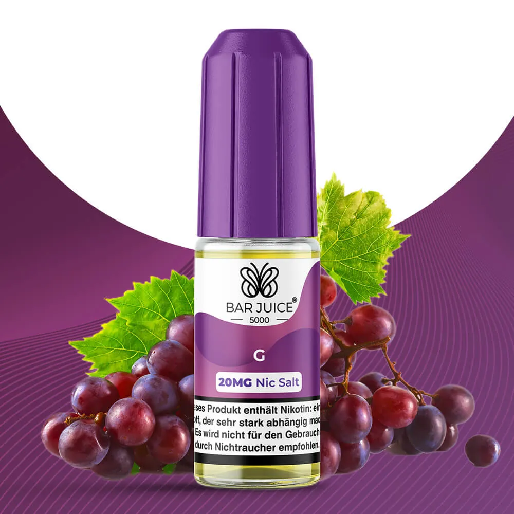 Bar Juice Liquids
10ml Grape (G) 20mg